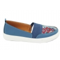 Printing Upper Elasticated Casual Leather Moccasin 
