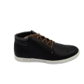 Casual Mid Neck Action Leather Black Sneakers Shoes for Mens 