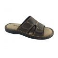 Mens summer leather sandals black sandals 